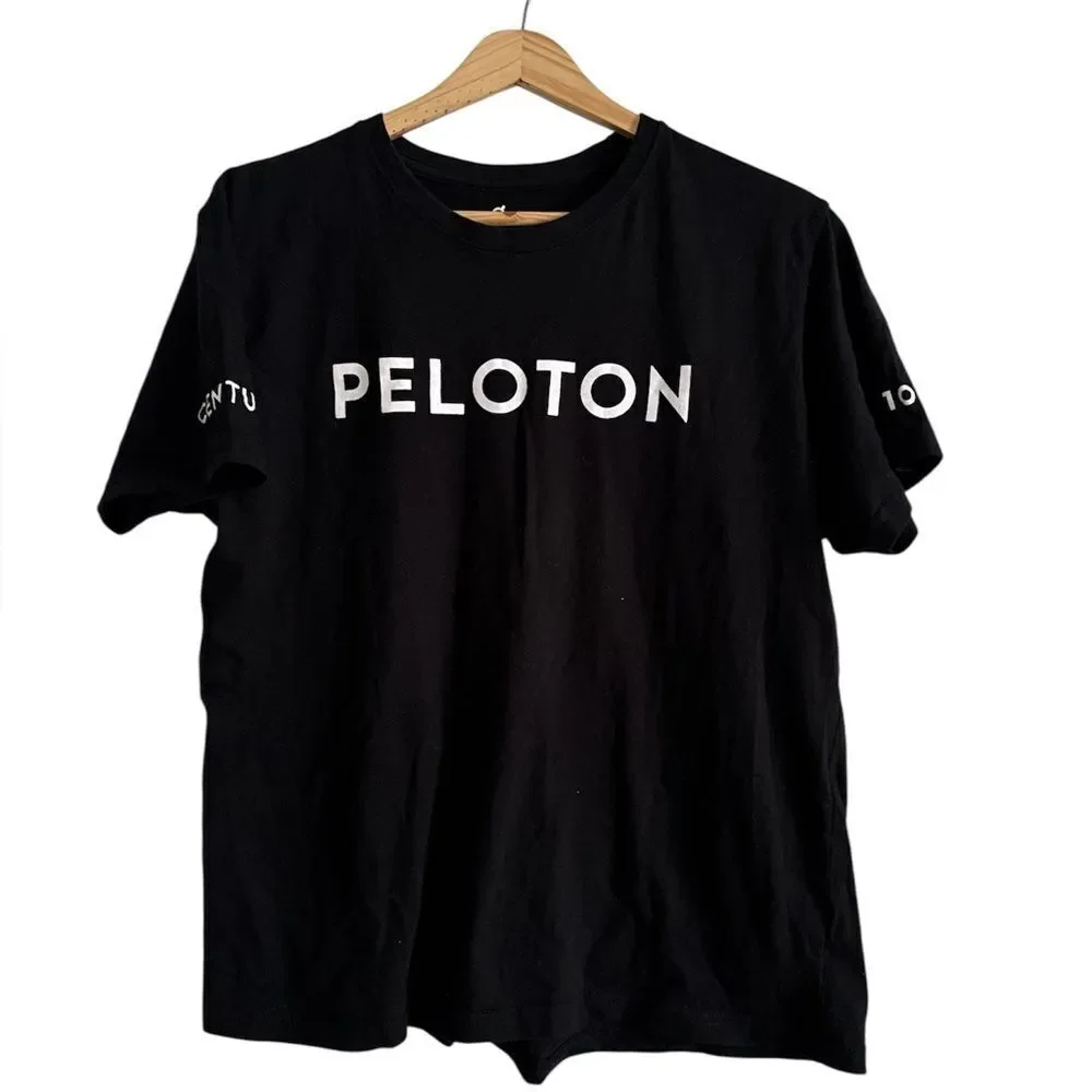 Peloton Black Short Sleeve Tees Athletic Lifestyle EUC
